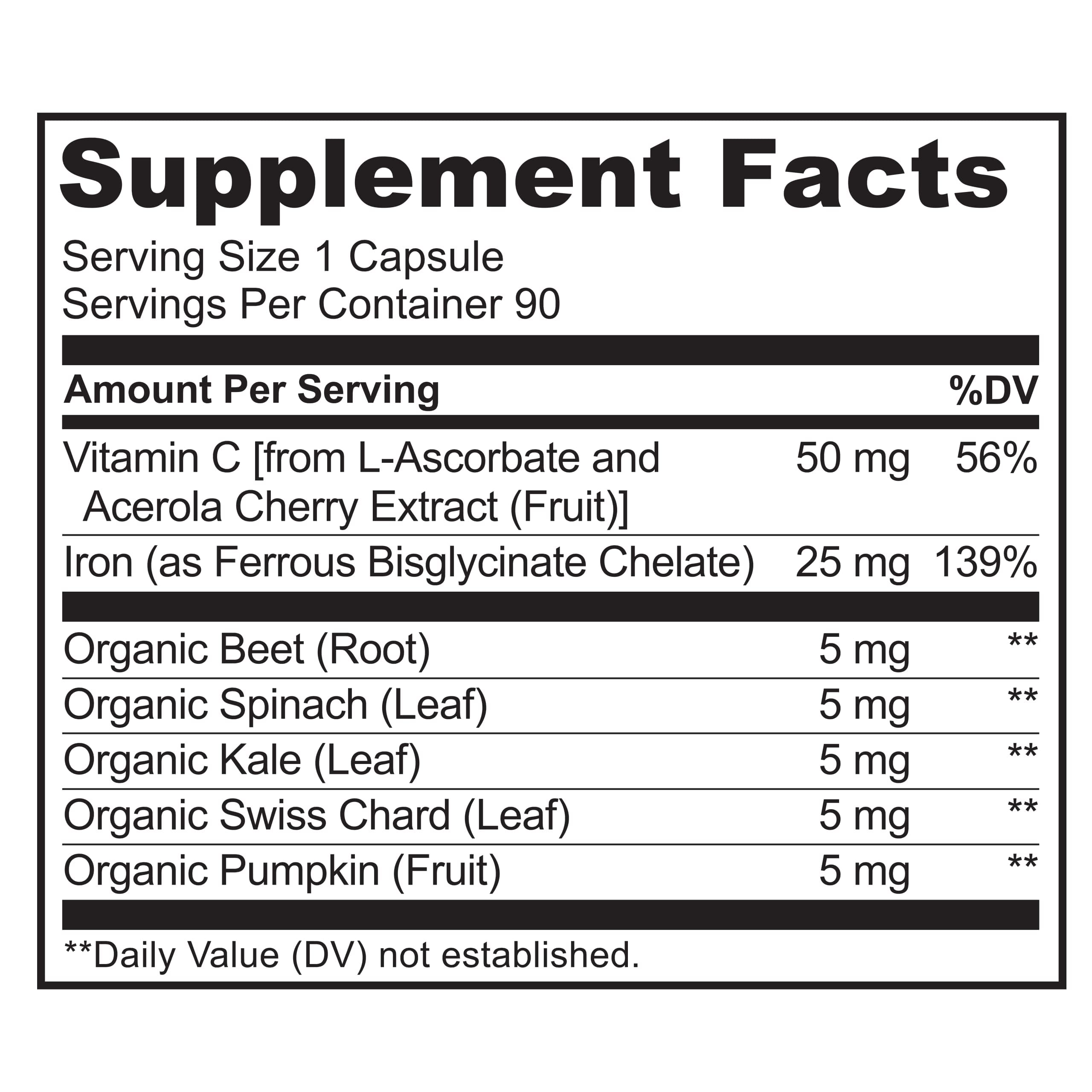 Foto 7 pulgar | Suplemento Naturelo Vegan Hierro con Vitamina C 90 Minicápsulas - Venta Internacional