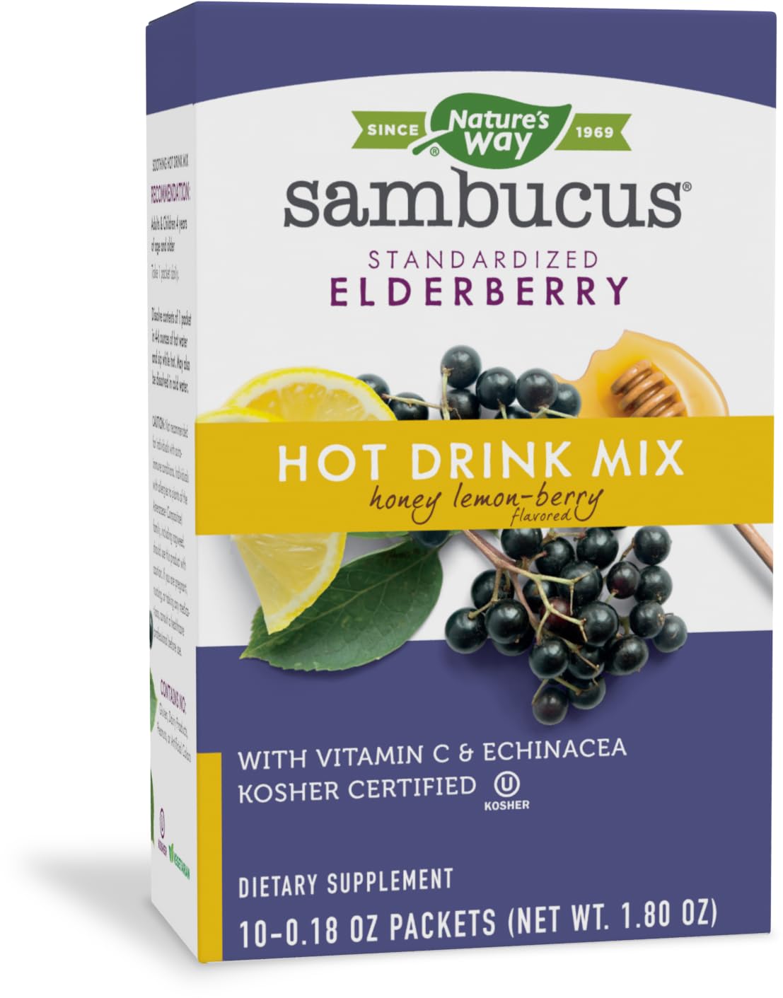 Foto 2 pulgar | Mezcla de Bebidas Calientes Nature's Way Sambucus Elderberry con Vitamina C - Venta Internacional