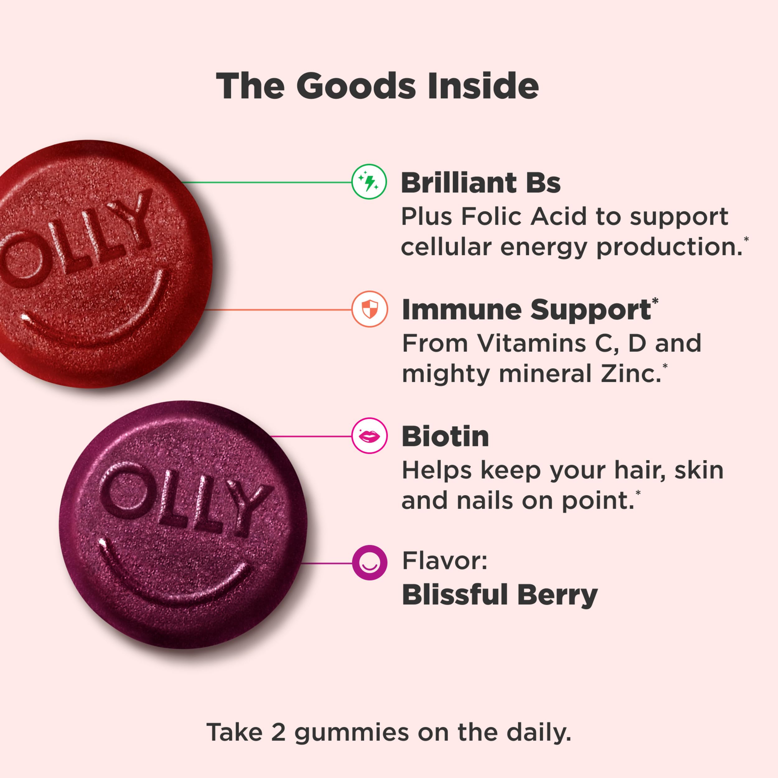 Foto 4 pulgar | Gomitas Multivitamínicas Olly Vitaminas A + D + C + E + Biotina para Mujeres - Venta Internacional