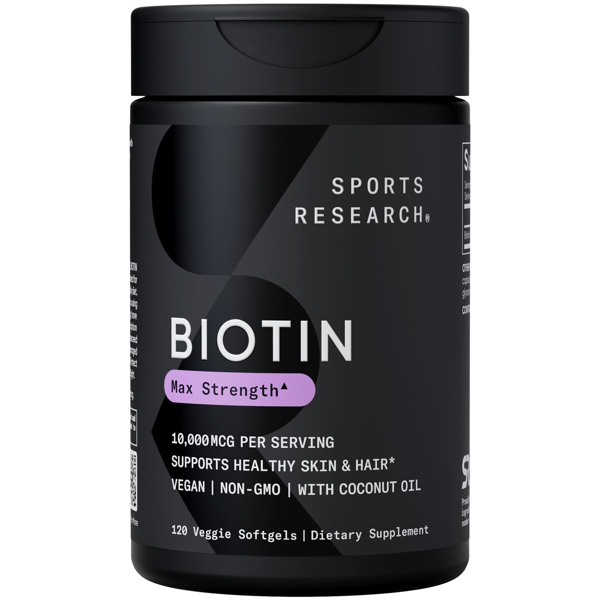Foto 2 pulgar | Suplemento Sports Research Biotina Vegana 10 000 mcg 120 Cápsulas Blandas - Venta Internacional