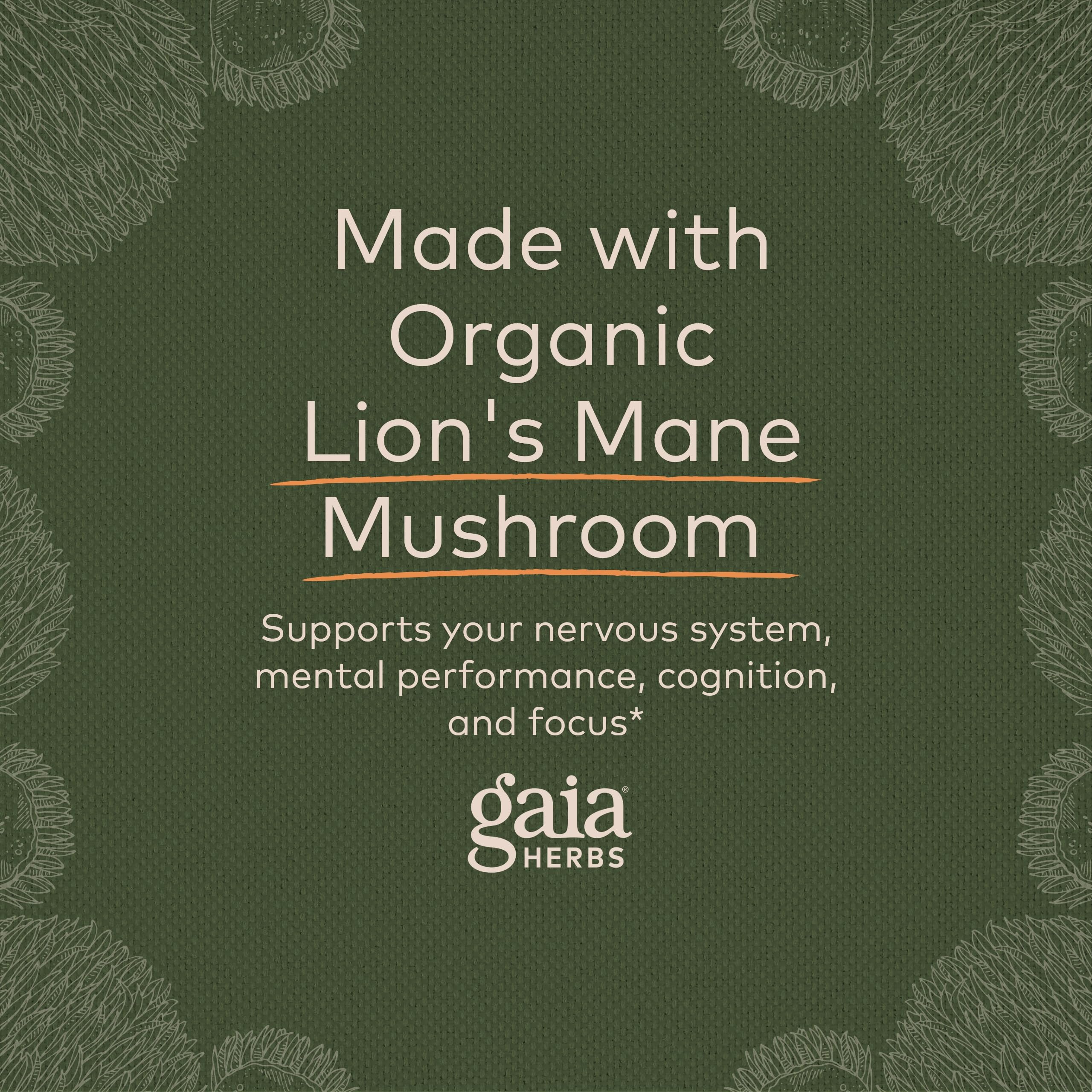 Foto 6 | Suplemento Gaia Herbs Lions Mane Mushroom 40 Cápsulas - Venta Internacional
