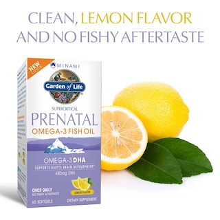 Foto 3 | Suplemento de Aceite de Pescado con DHA Omega 3 de Garden of Life Prenatal 60 Cápsulas Blandas - Venta Internacional