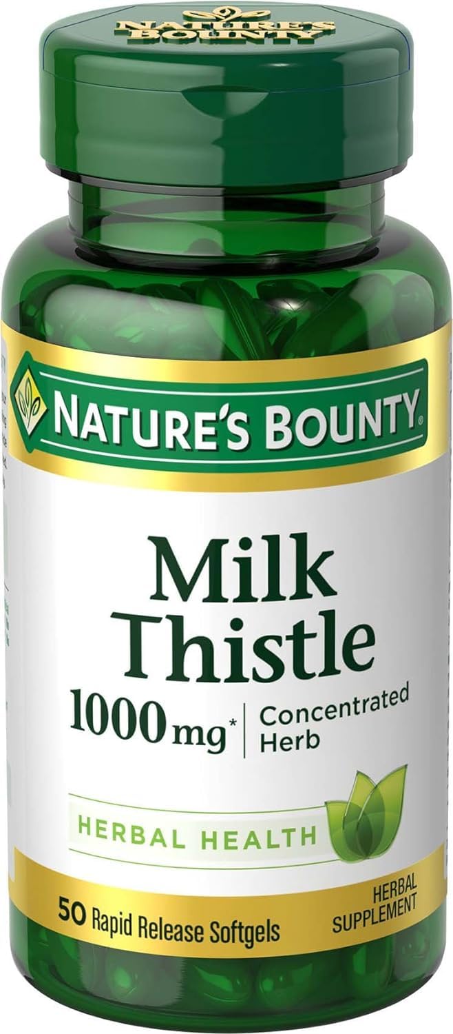 Suplemento Nature's Bounty Milk Thistle 1000 Mg 50 Cápsulas Blandas - Venta Internacional