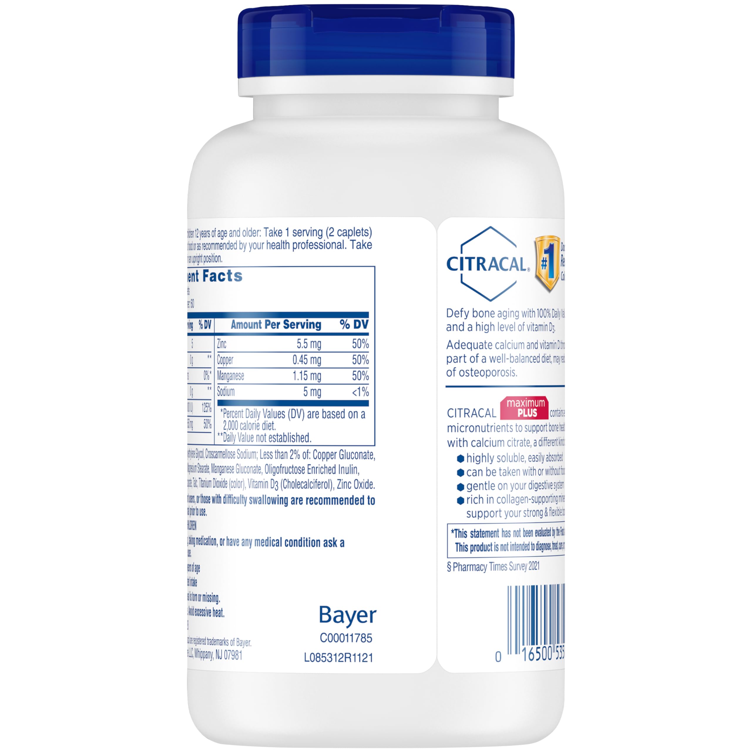 Foto 8 pulgar | Suplemento de Calcio Citracal Maximum Plus 650 mg 120 Comprimidos - Venta Internacional