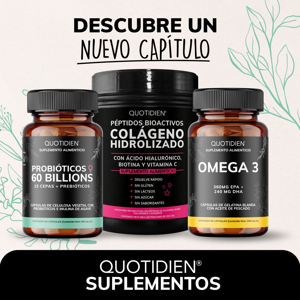 Foto 8 pulgar | Suplemento Alimenticio Probioticos Mujer 60 Billion Inulina De Agave + Prebióticos Quotidien 60 Cápsulas