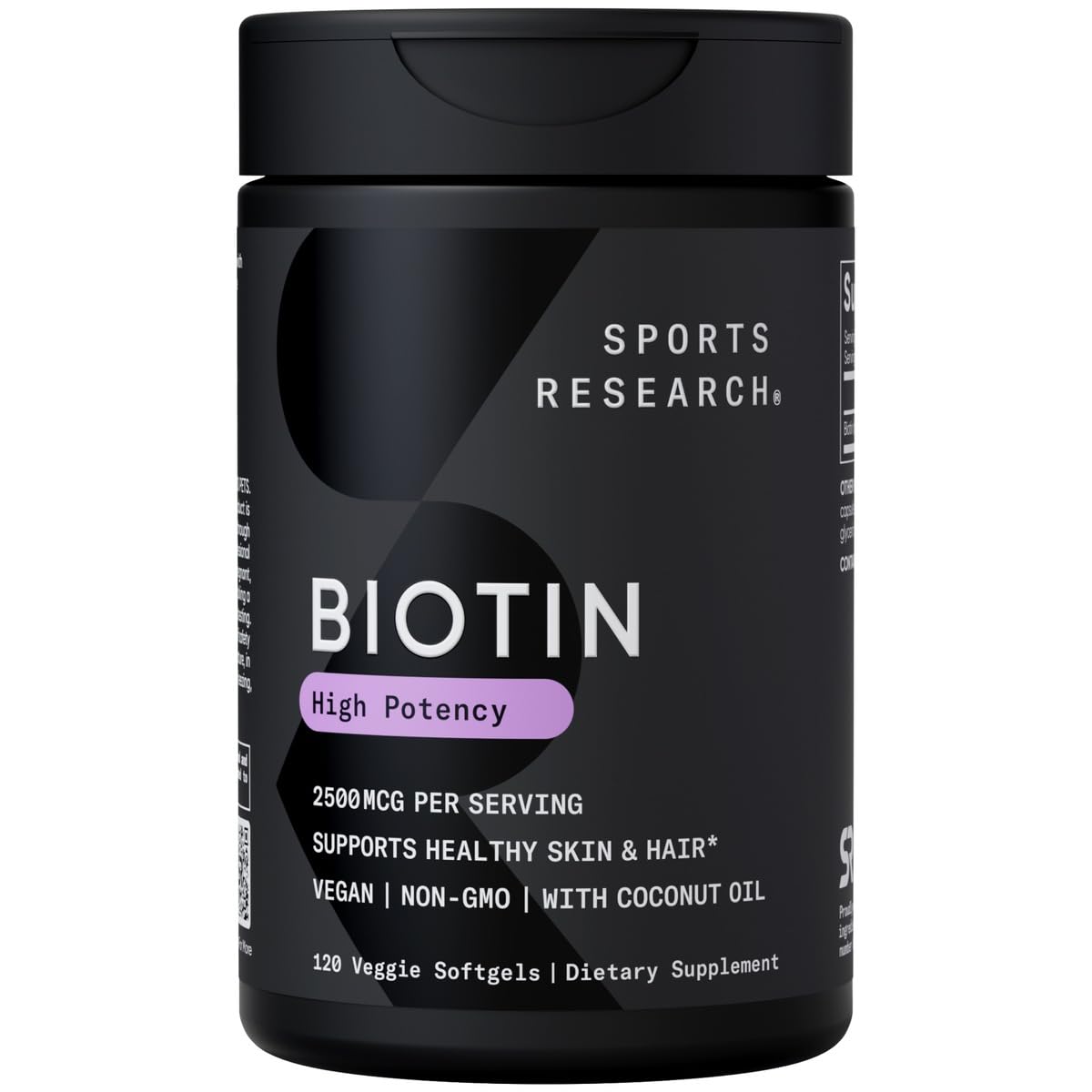 Foto 2 pulgar | Suplemento Sports Research Biotina Vegana 2500 mcg 120 Cápsulas Blandas - Venta Internacional