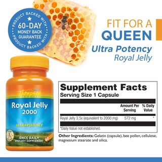 Foto 2 | Suplemento Thompson Royal Jelly Ultra Potency 2000 mg 60 Cápsulas - Venta Internacional