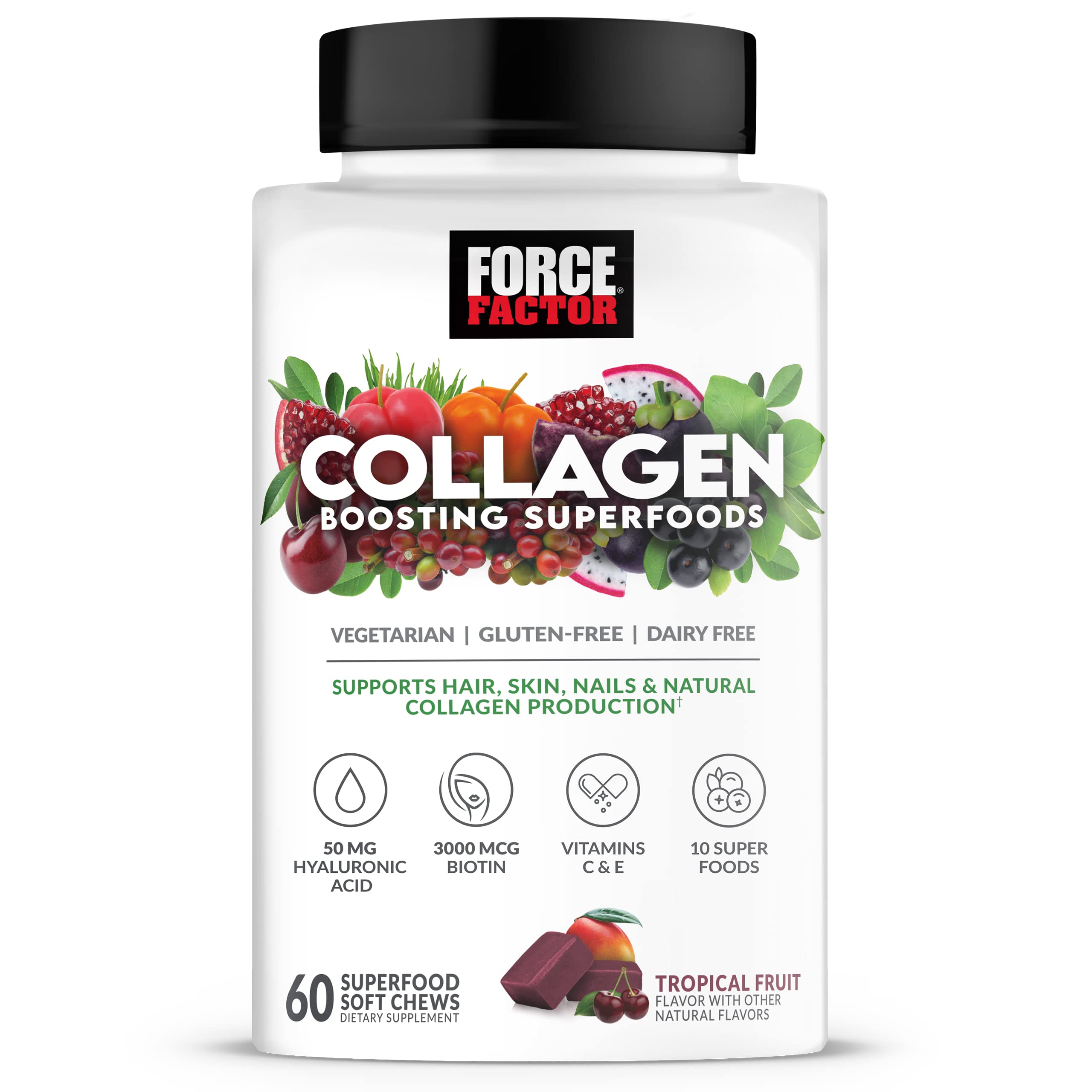 Suplemento Force Factor Colágeno 60 Tabletas-Venta Internacional
