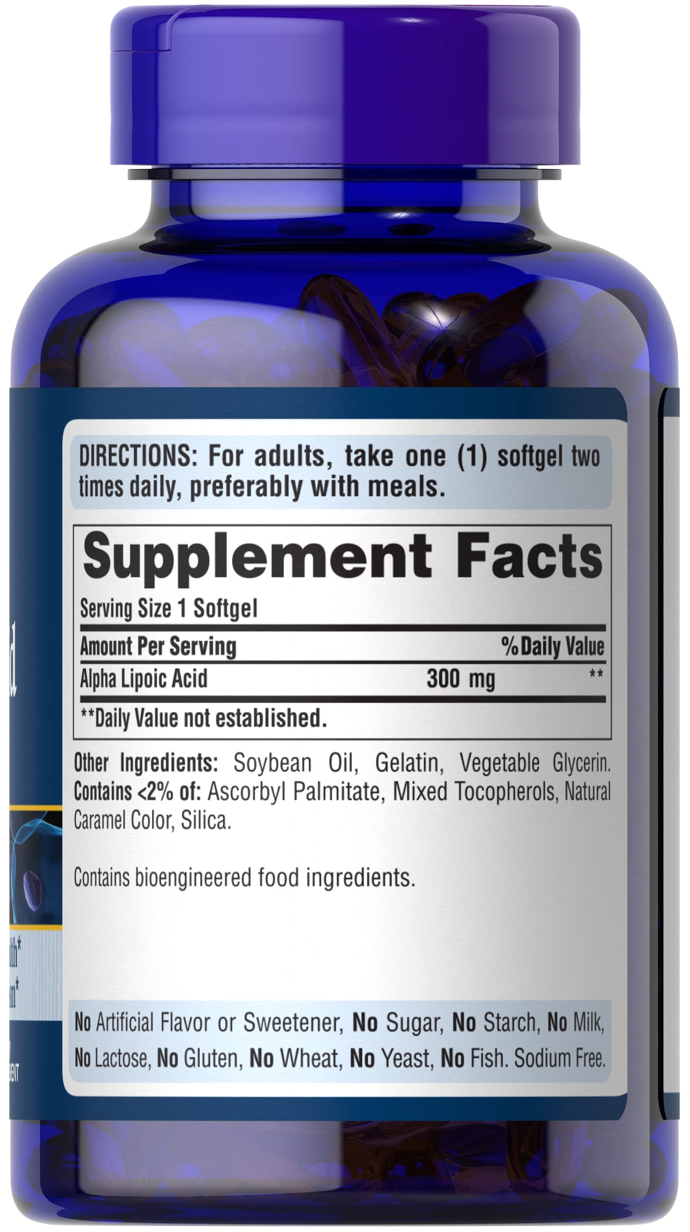 Foto 4 pulgar | Suplemento de Ácido Alfa Lipoico Puritan's Pride 300 mg 120 Cápsulas Blandas - Venta Internacional