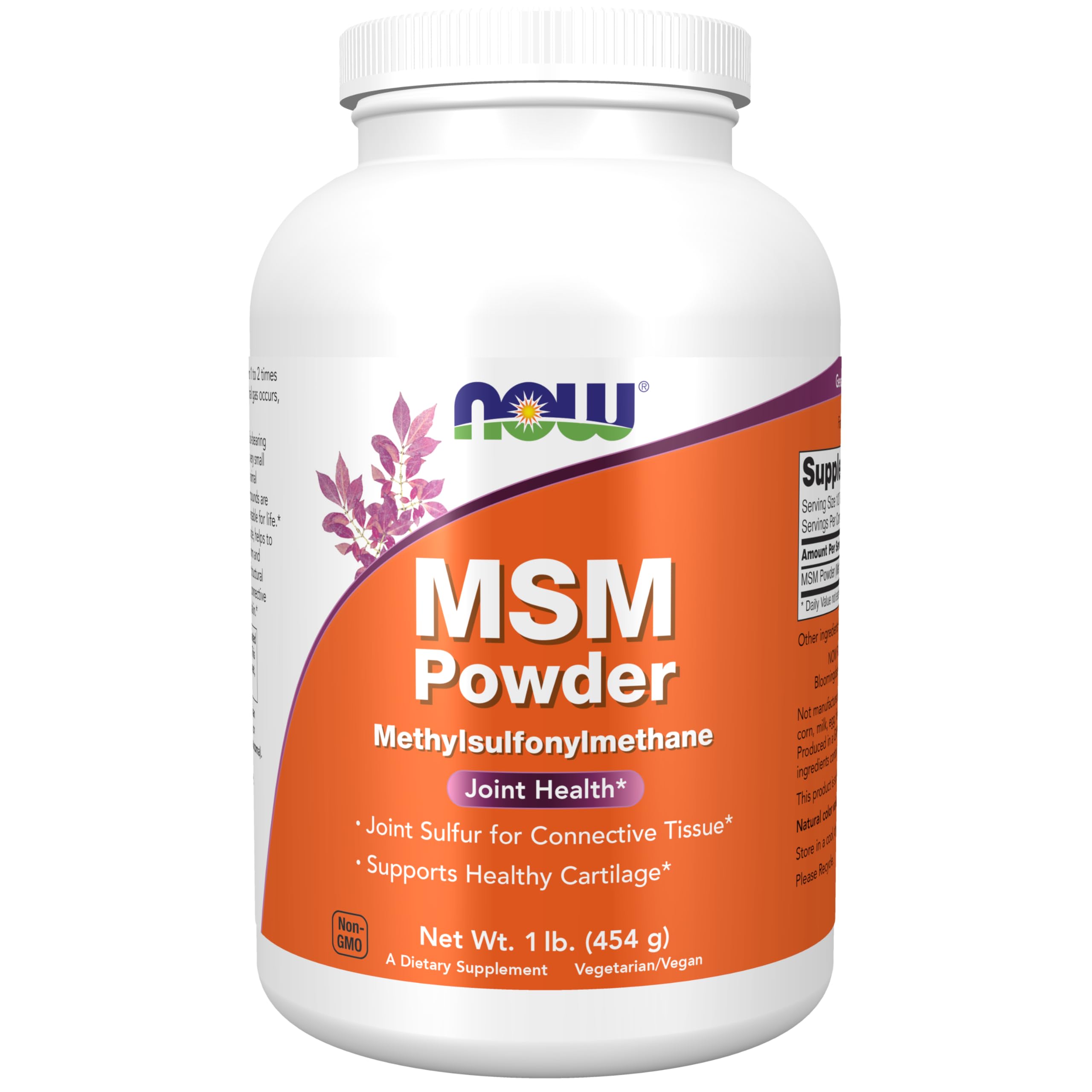 Foto 1 | Suplemento Now MSM Metilsulfonilmetano en Polvo 454 g - Venta Internacional