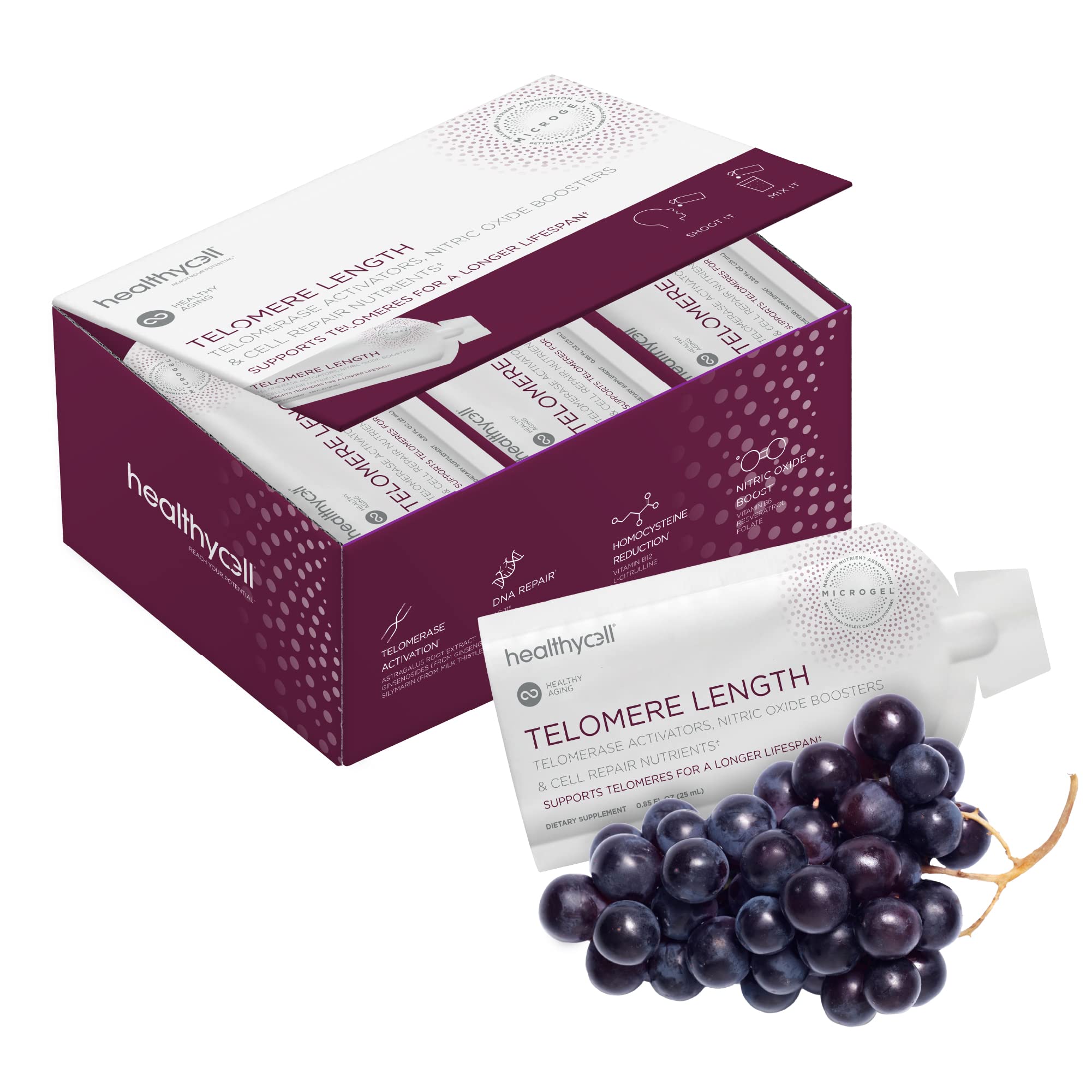 Foto 2 pulgar | Gel Healthycell Telomer Length 30 Piezas - Venta Internacional