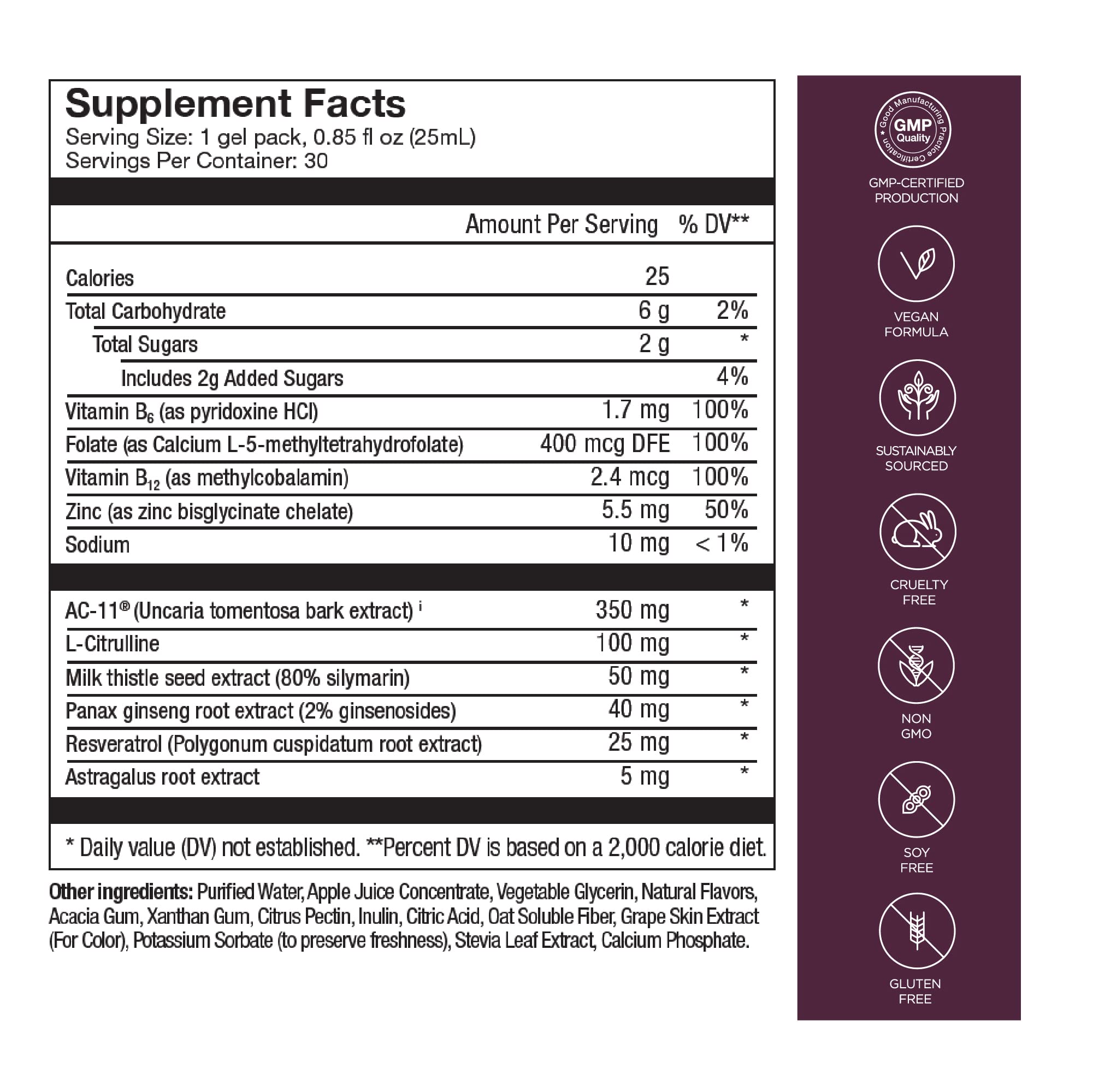 Foto 3 pulgar | Gel Healthycell Telomer Length 30 Piezas - Venta Internacional