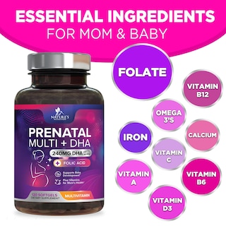 Foto 7 | Multivitamínico Prenatal Nature's Nutrition con Ácido Fólico y DHA 120 Gomitas - Venta Internacional