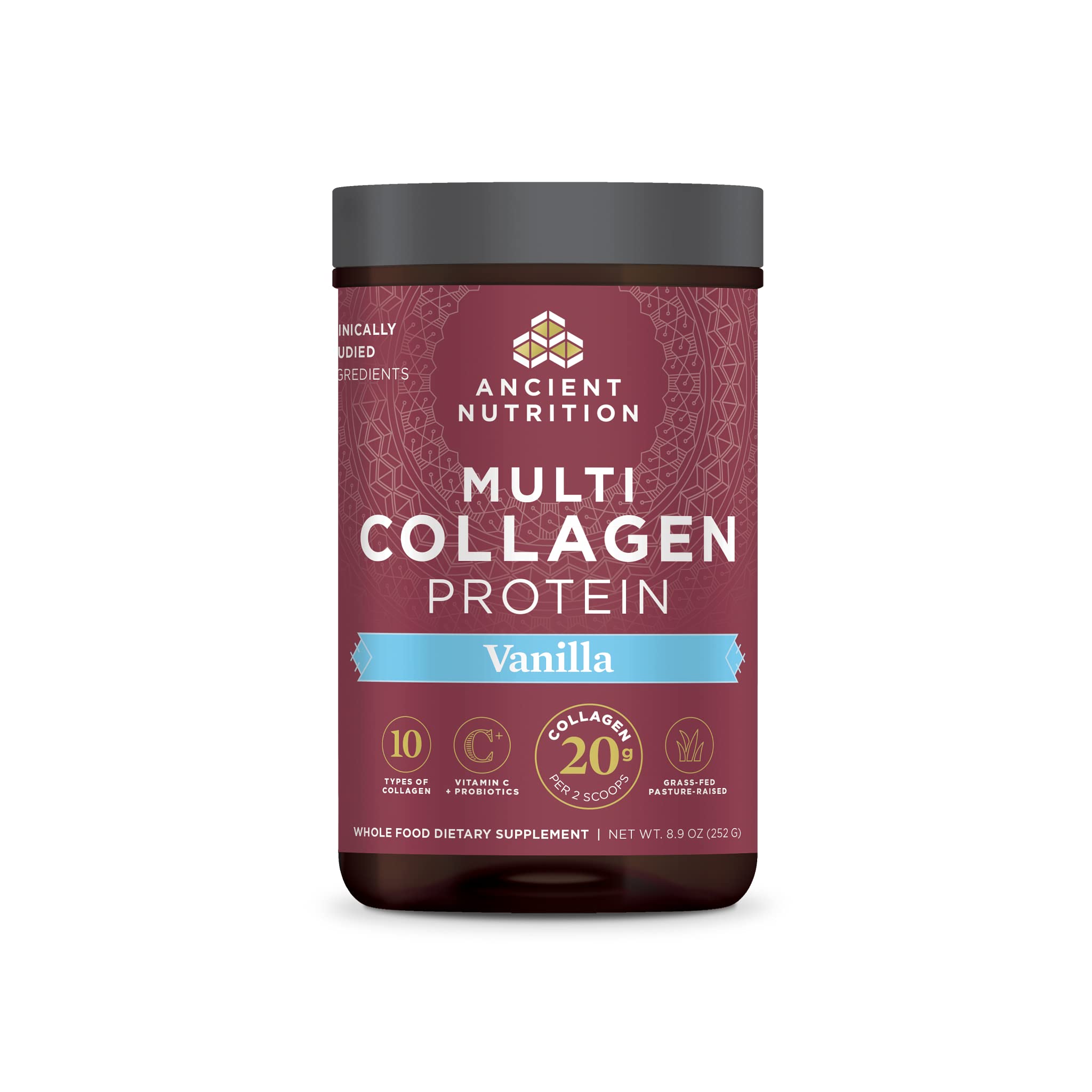 Foto 2 pulgar | Péptidos de Colágeno en Polvo Ancient Nutrition Vanilla 8.9 Oz - Venta Internacional