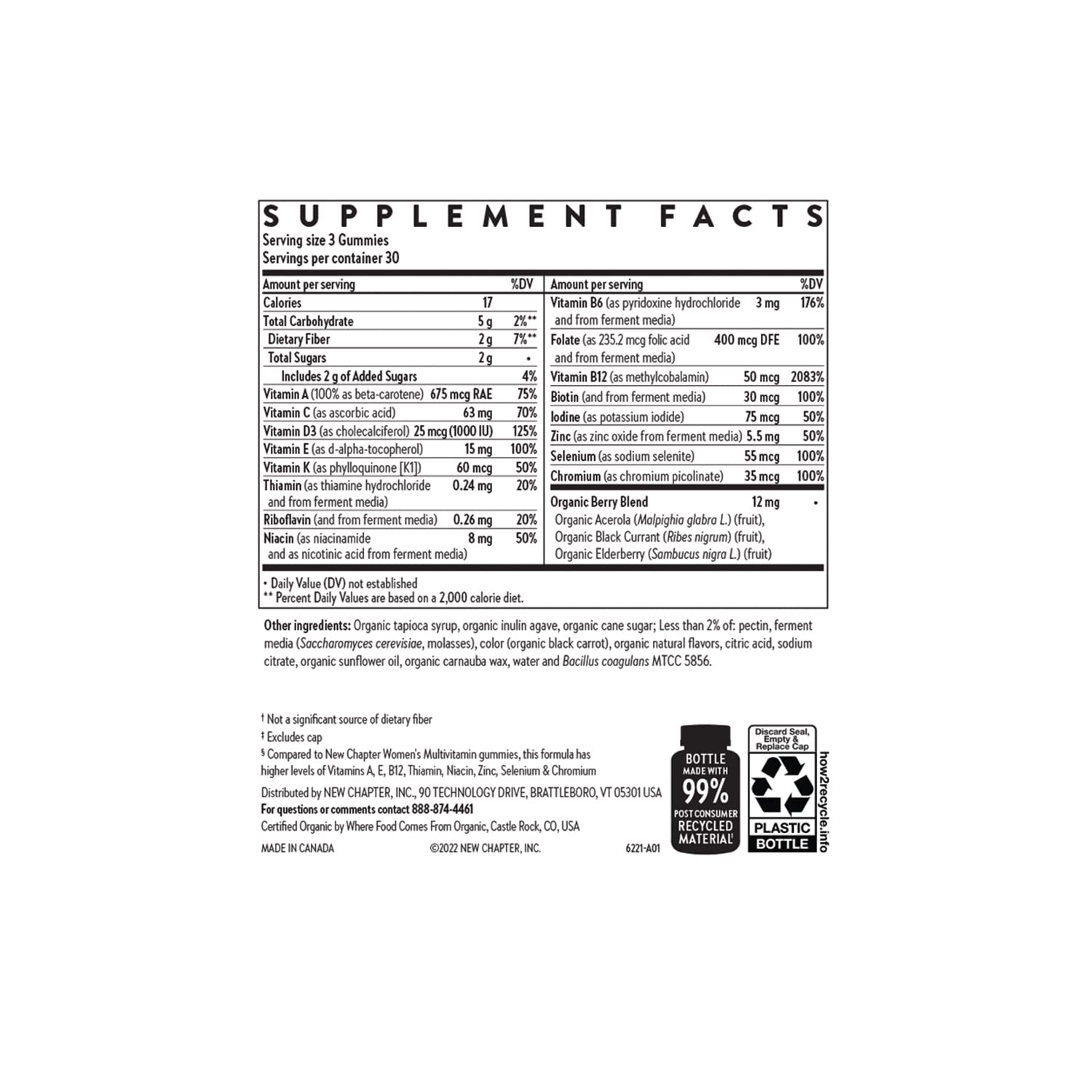 Foto 7 pulgar | Gomitas Multivitamínicas New Chapter de 90 Unidades para Mujeres - Venta Internacional