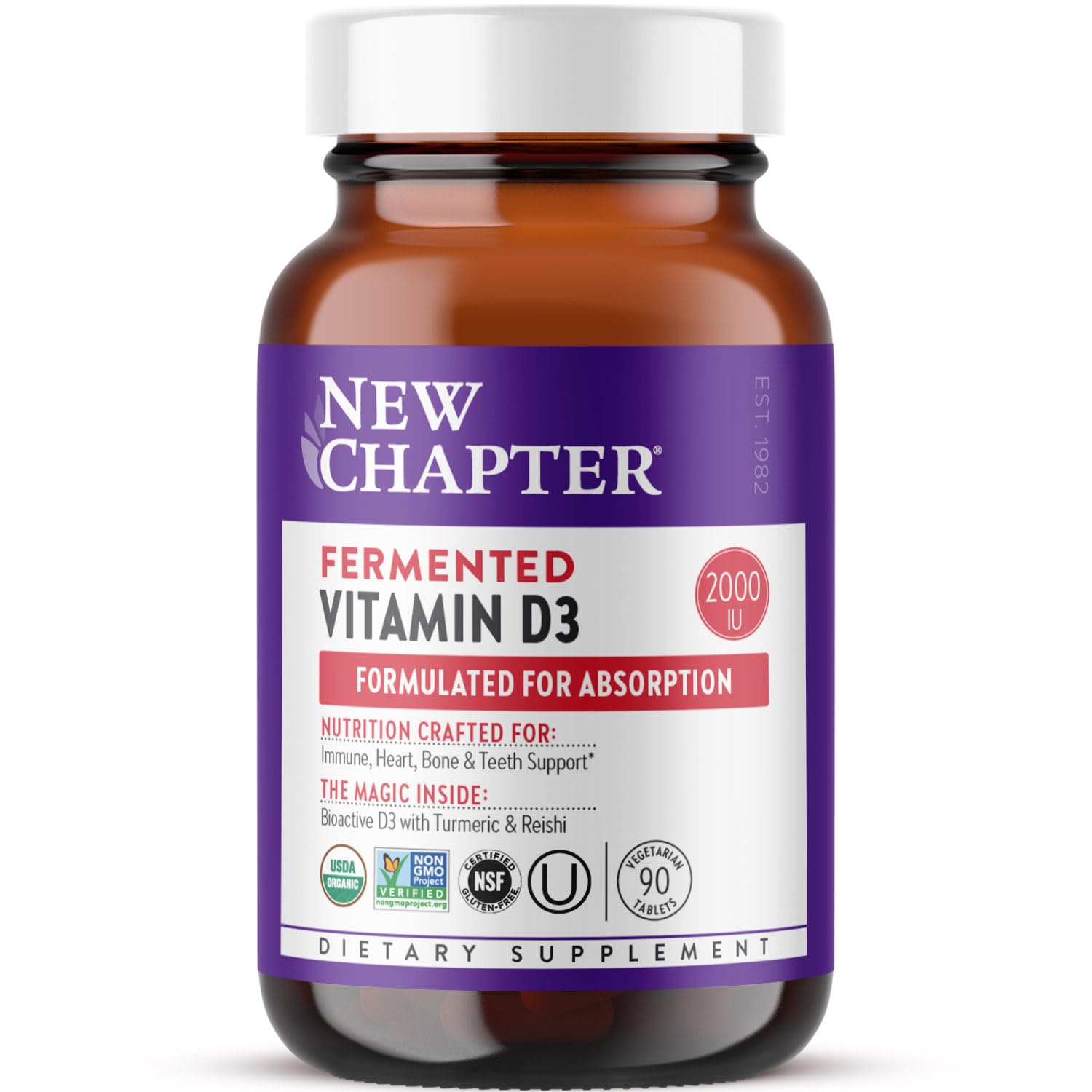 Foto 1 | Suplemento New Chapter de Vitamina D3 Fermentada 2000 Ui 90 Comprimidos - Venta Internacional