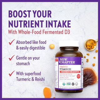 Foto 4 | Suplemento New Chapter de Vitamina D3 Fermentada 2000 Ui 90 Comprimidos - Venta Internacional