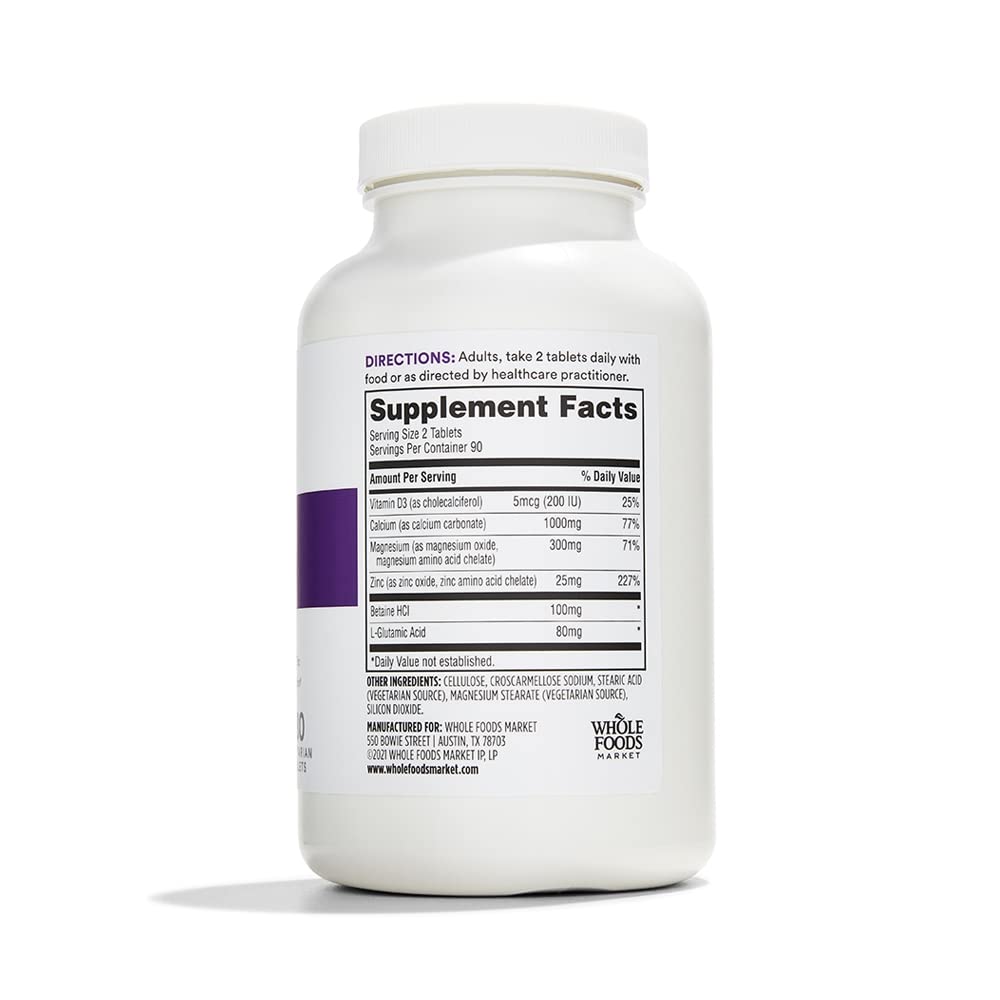 Foto 2 | Suplemento 365 De Whole Foods Market Cal-mag-zinc con Vitamina D3 - Venta Internacional