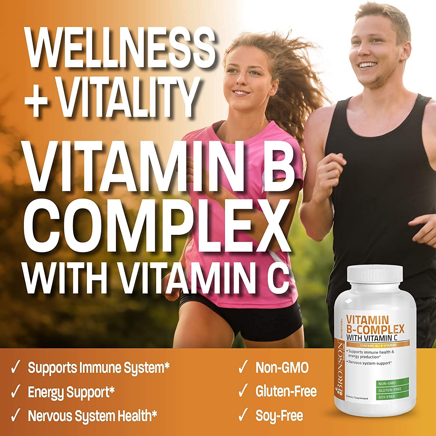 Foto 4 pulgar | Sumplemento de Vitamina B Bronson con Vitamina C - Venta Internacional