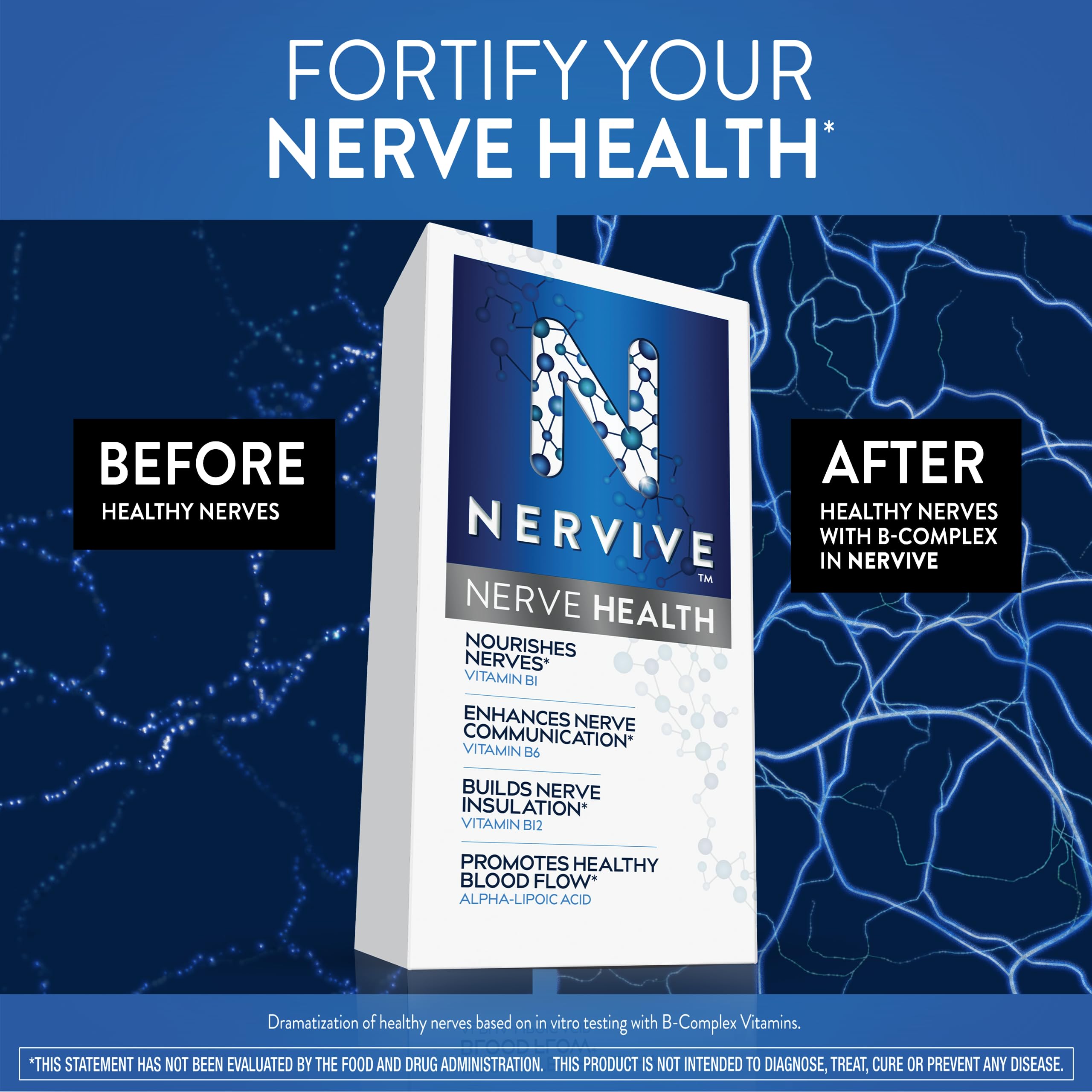 Foto 6 pulgar | Suplemento de Ácido Alfa Lipoico Nerve Nerve Health 30 Comprimidos - Venta Internacional
