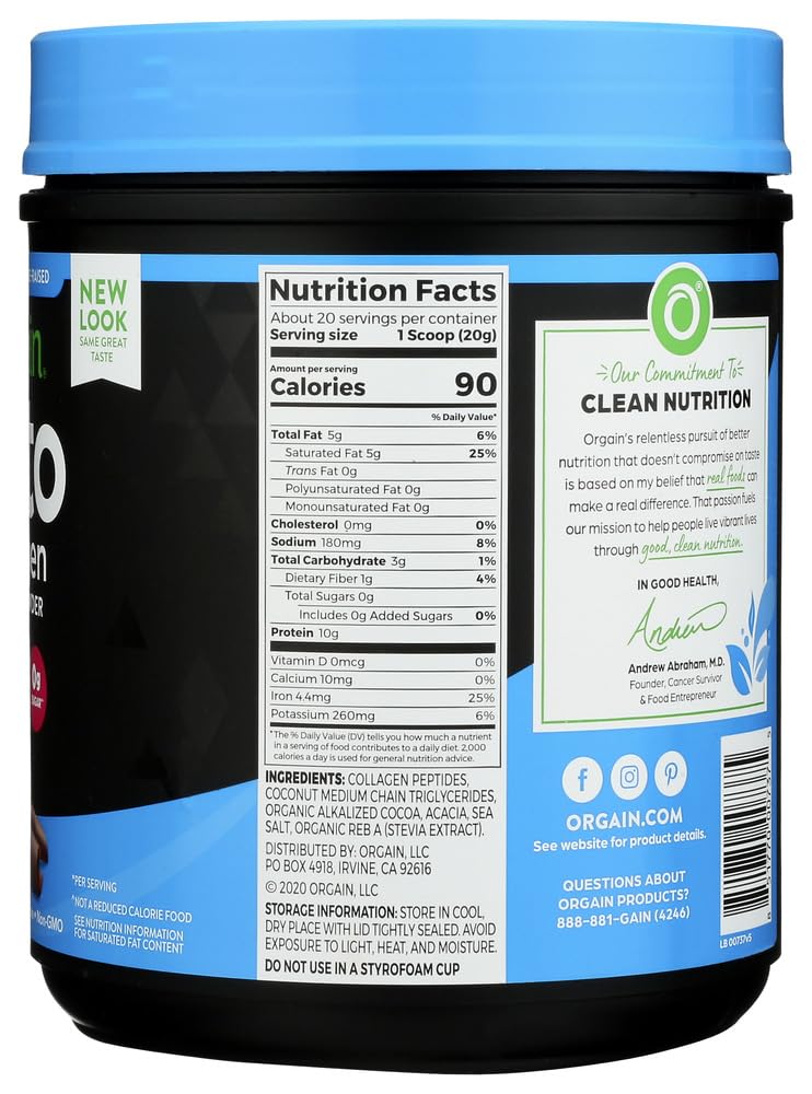 Foto 5 pulgar | Proteína en Polvo Orgain Keto Collagen Chocolate 400g - Venta Internacional