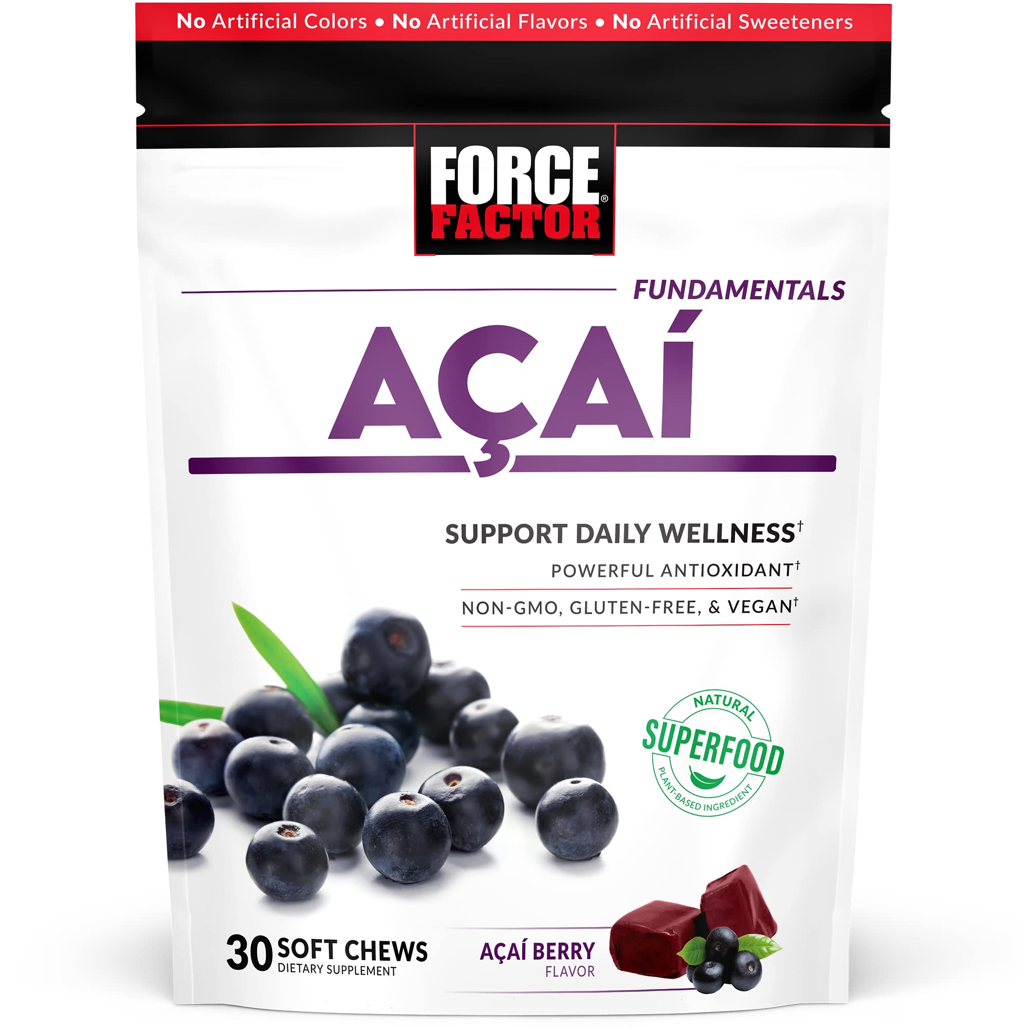 Foto 2 pulgar | Suplemento Force Factor Acai Berry 30 Tabletas-Venta Internacional