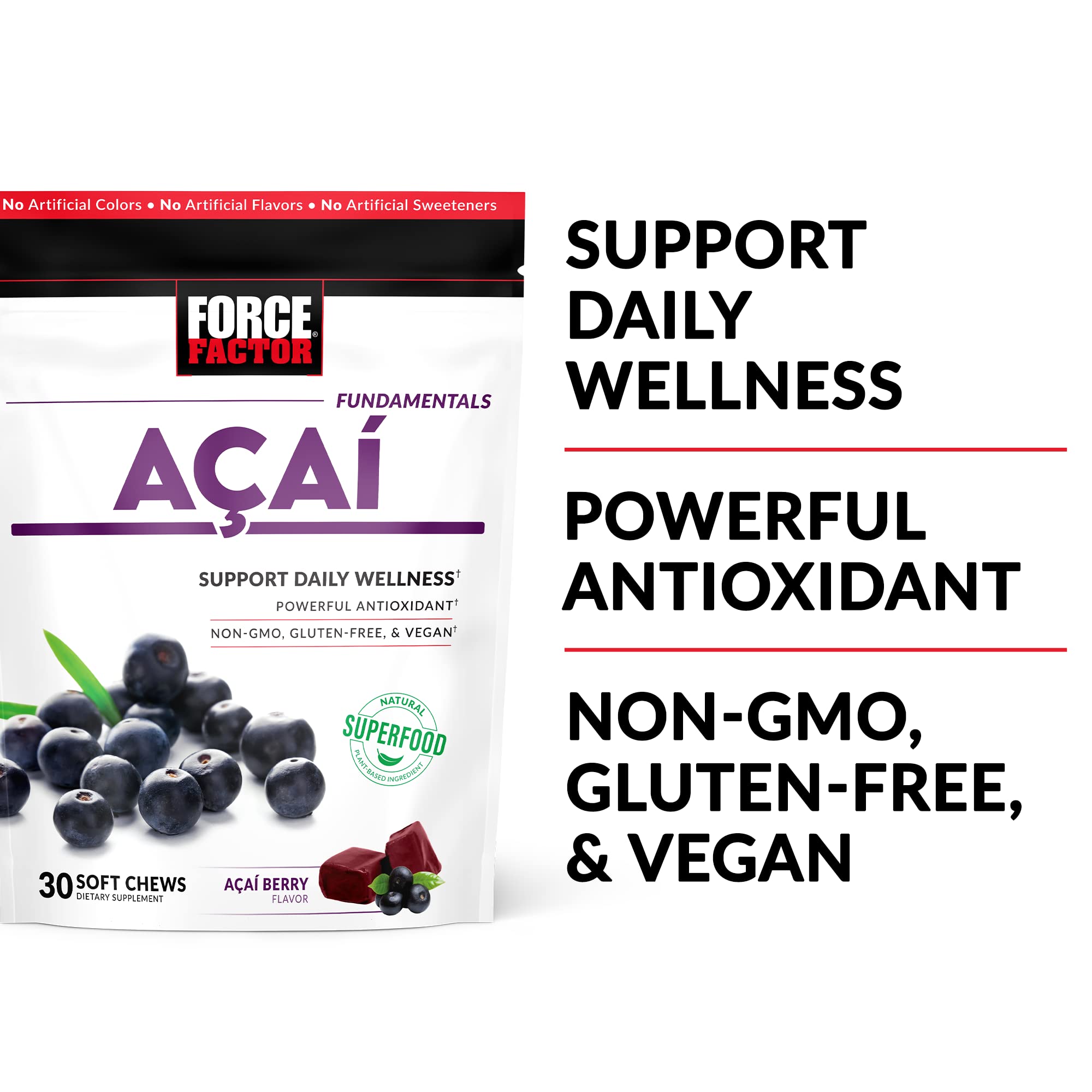 Foto 2 | Suplemento Force Factor Acai Berry 30 Tabletas-Venta Internacional