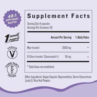 Foto 3 | Suplemento Legendairy Milk Pure Inositol Myo & D-chiro 30 Cápsulas - Venta Internacional