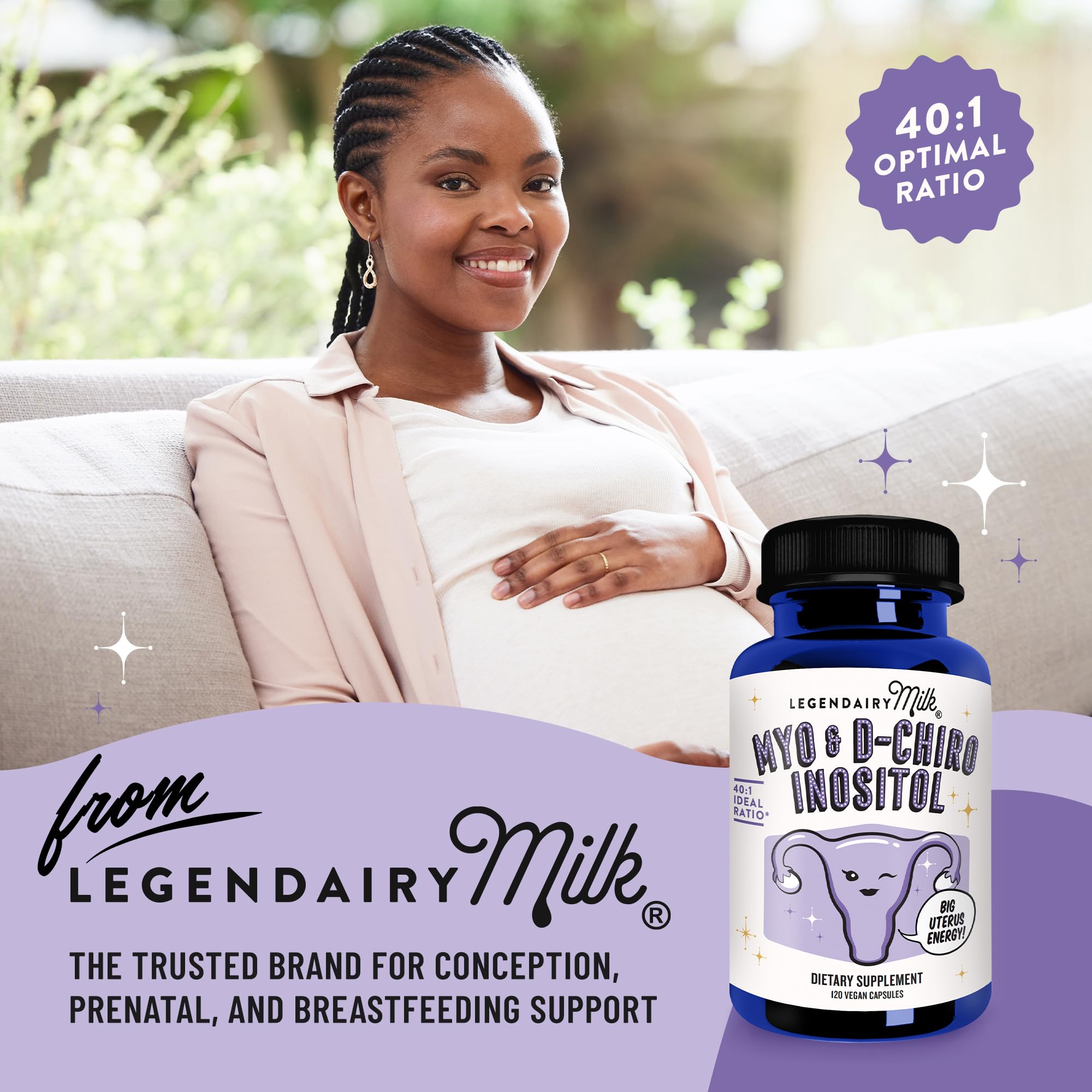 Foto 6 pulgar | Suplemento Legendairy Milk Pure Inositol Myo & D-chiro 30 Cápsulas - Venta Internacional