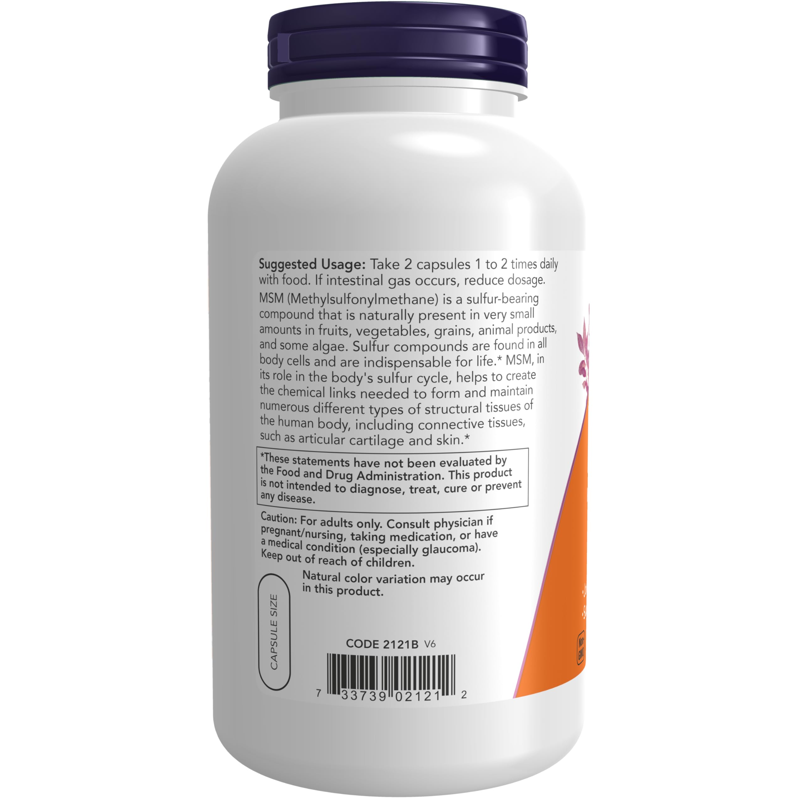 Foto 4 pulgar | Suplemento Now MSM Metilsulfonilmetano 1000 mg 240 Cápsulas - Venta Internacional