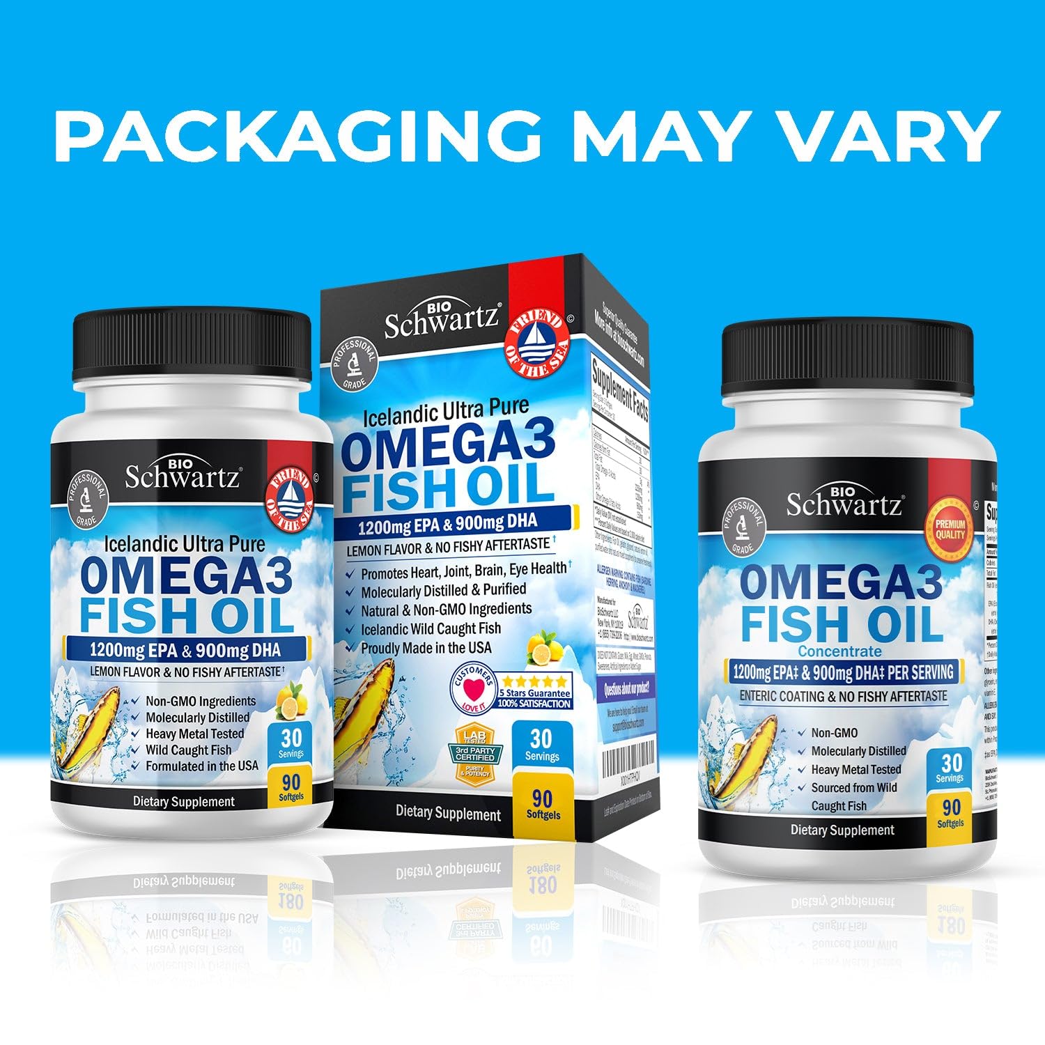 Foto 2 | Suplemento Bioschwartz Omega 3 de Aceite de Pescado 90 Cápsulas Blandas - Venta Internacional