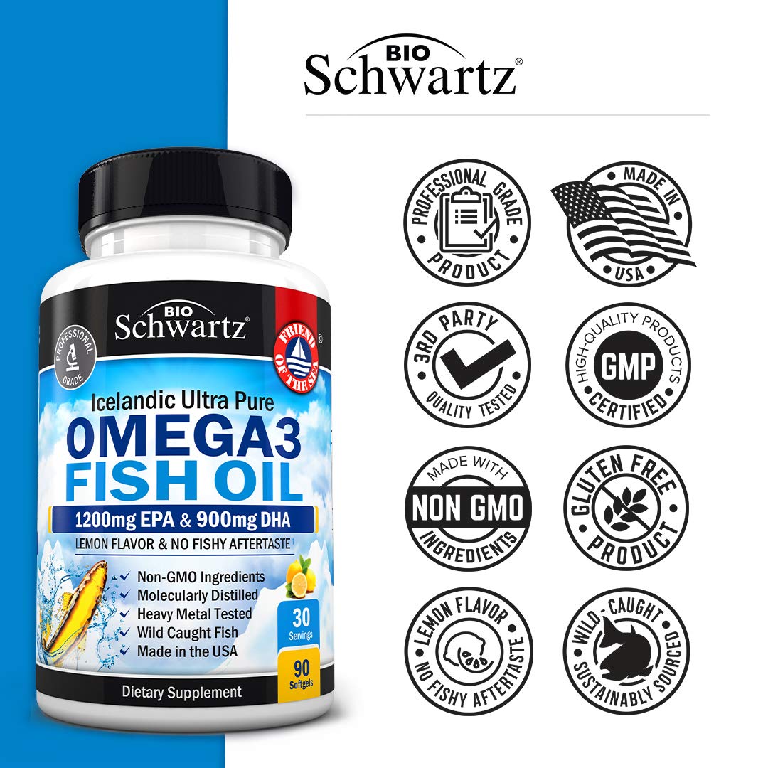 Foto 7 pulgar | Suplemento Bioschwartz Omega 3 de Aceite de Pescado 90 Cápsulas Blandas - Venta Internacional