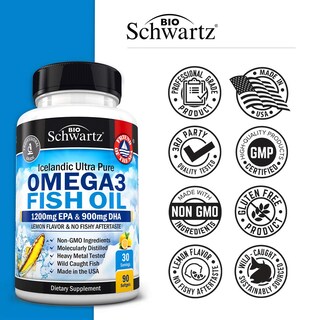 Foto 6 | Suplemento Bioschwartz Omega 3 de Aceite de Pescado 90 Cápsulas Blandas - Venta Internacional
