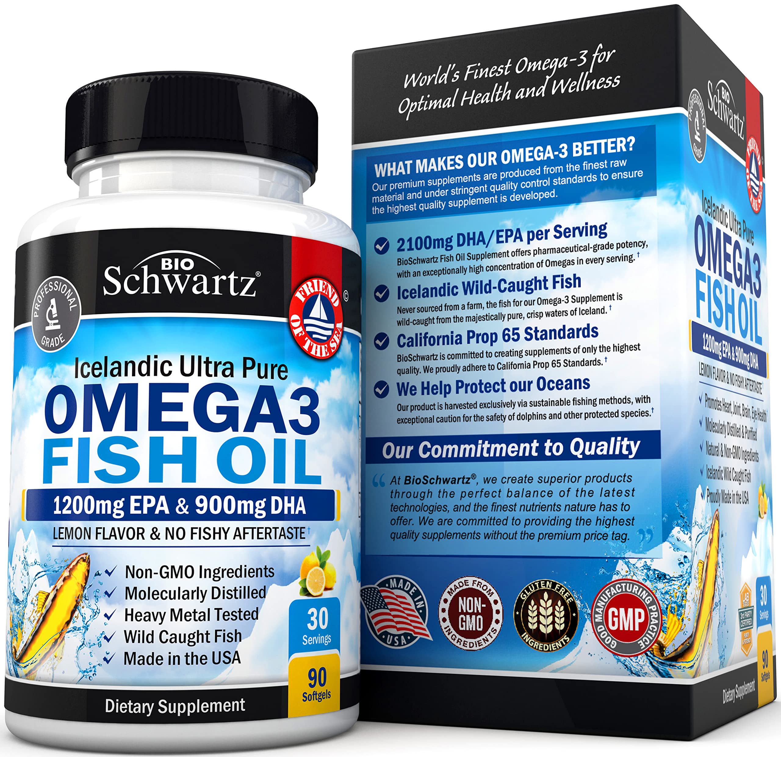 Foto 8 pulgar | Suplemento Bioschwartz Omega 3 de Aceite de Pescado 90 Cápsulas Blandas - Venta Internacional