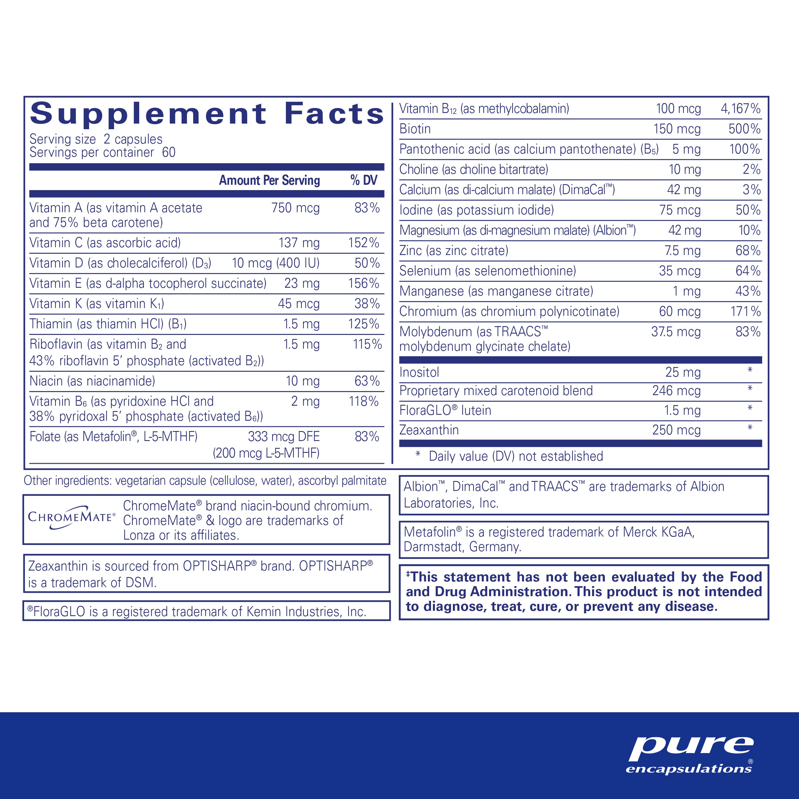 Foto 3 pulgar | Suplemento Pure Encapsulations Junior Nutrients 120 Cápsulas - Venta Internacional