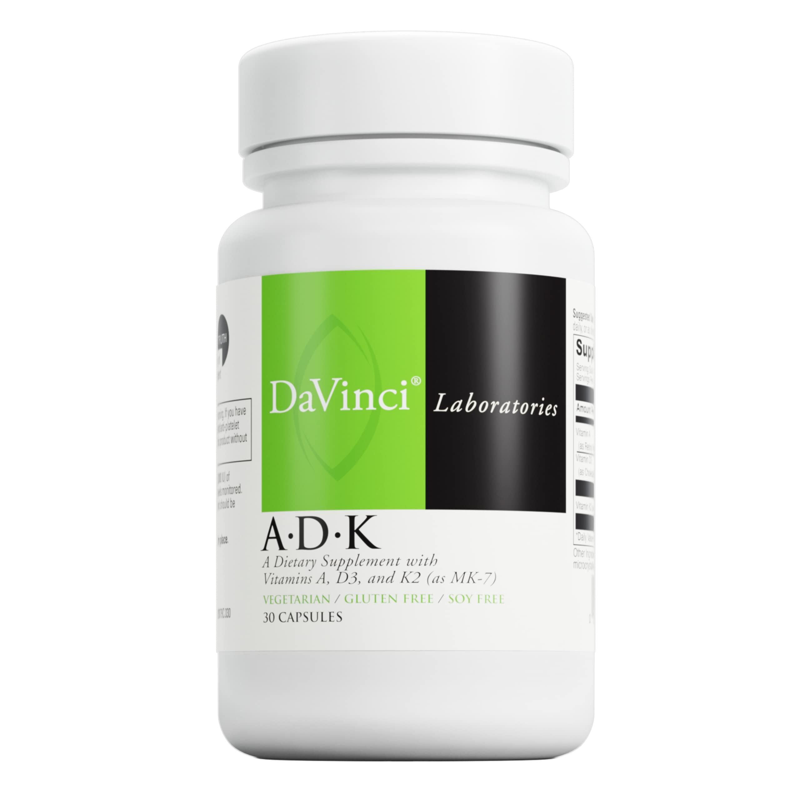 Foto 2 pulgar | Suplemento Davinci Labs Adk para la Salud Ósea Cardíaca E Inmunológica 30 Cápsulas - Venta Internacional