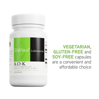Foto 5 | Suplemento Davinci Labs Adk para la Salud Ósea Cardíaca E Inmunológica 30 Cápsulas - Venta Internacional
