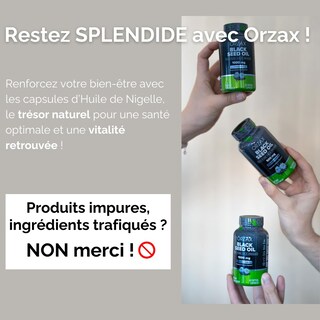 Foto 5 | Suplemento de Aceite de Semilla Negra Orzax Orgánico 1000mg 90 Cápsulas - Venta Internacional