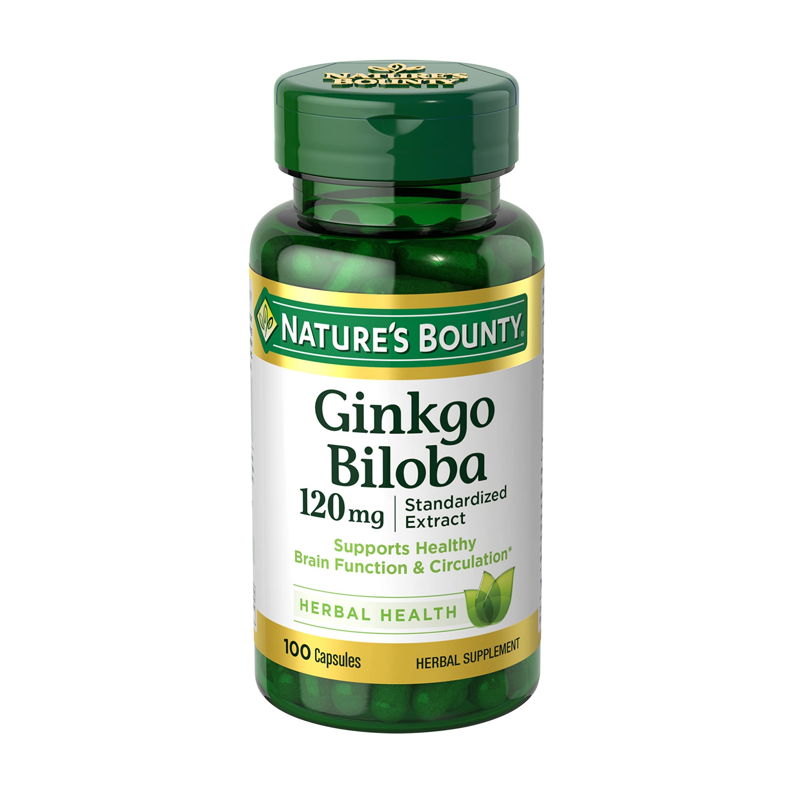 Foto 2 pulgar | Suplemento Nature's Bounty Ginkgo Biloba 120 Mg 100 Cápsulas - Venta Internacional
