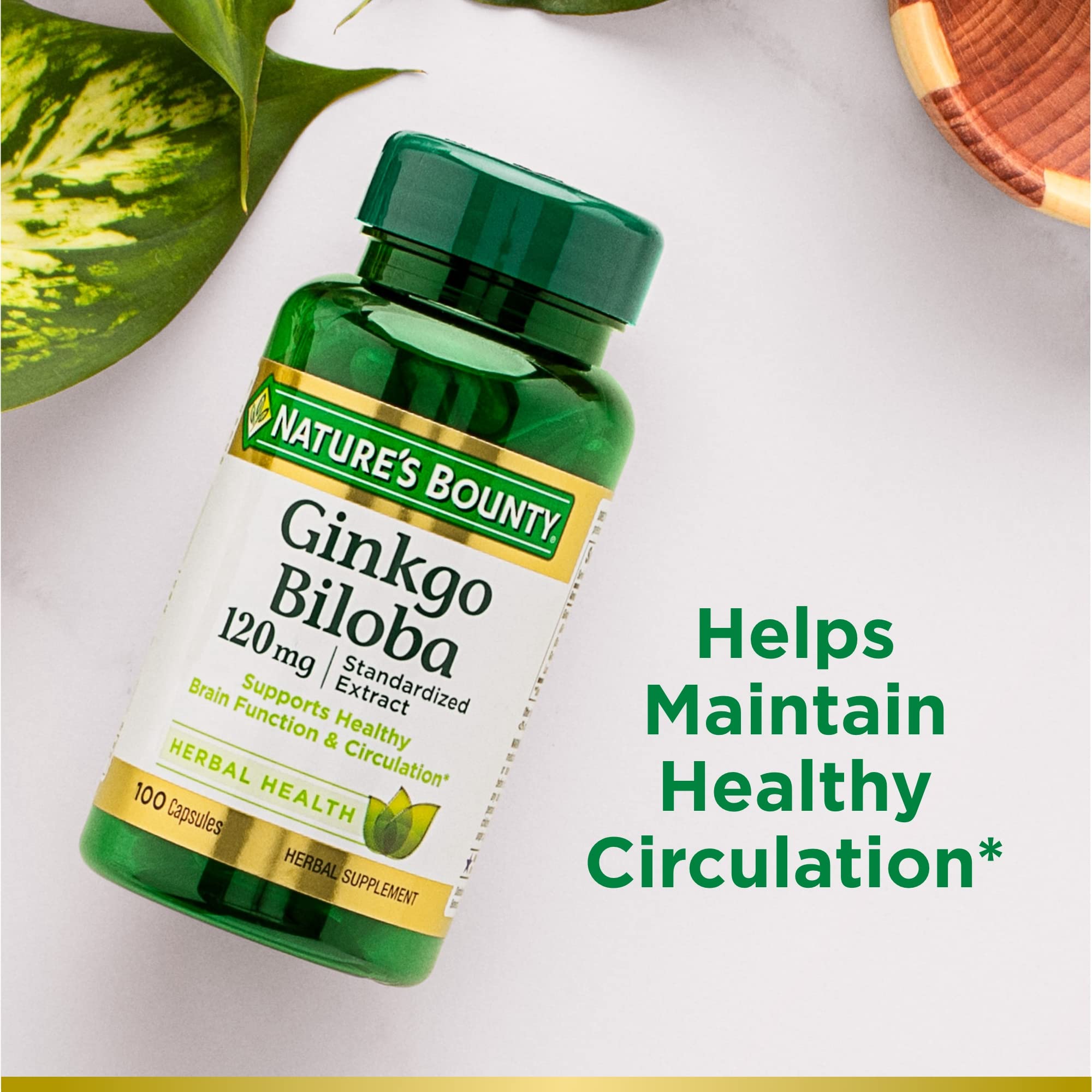 Foto 4 | Suplemento Nature's Bounty Ginkgo Biloba 120 Mg 100 Cápsulas - Venta Internacional