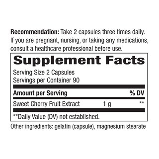 Foto 2 | Suplemento de Extracto de Cereza Nature's Way 1000 Mg 180 Cápsulas - Venta Internacional