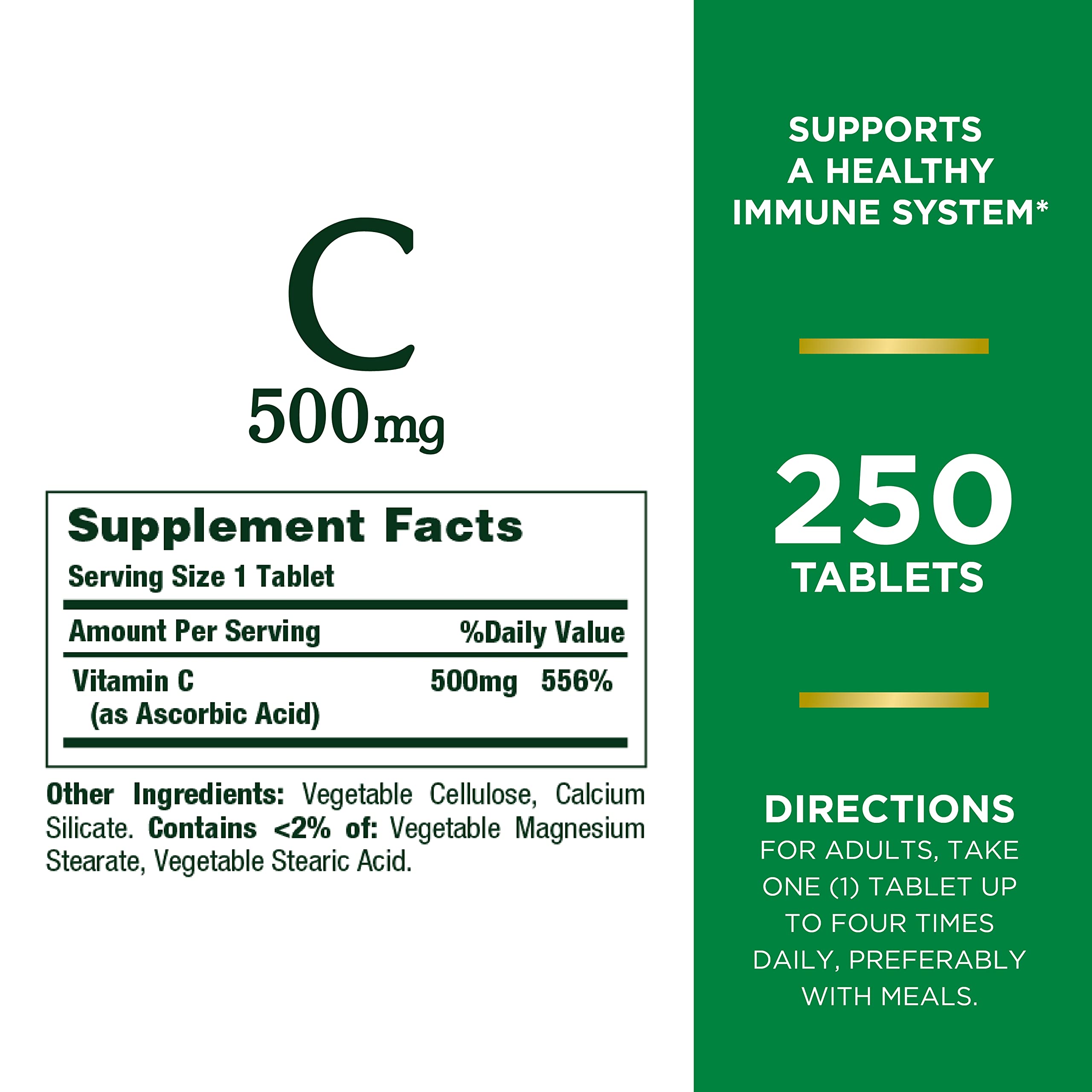 Foto 3 pulgar | Suplemento Vitamínico Nature's Bounty Vitamina C 500 Mg 250 Comprimidos - Venta Internacional