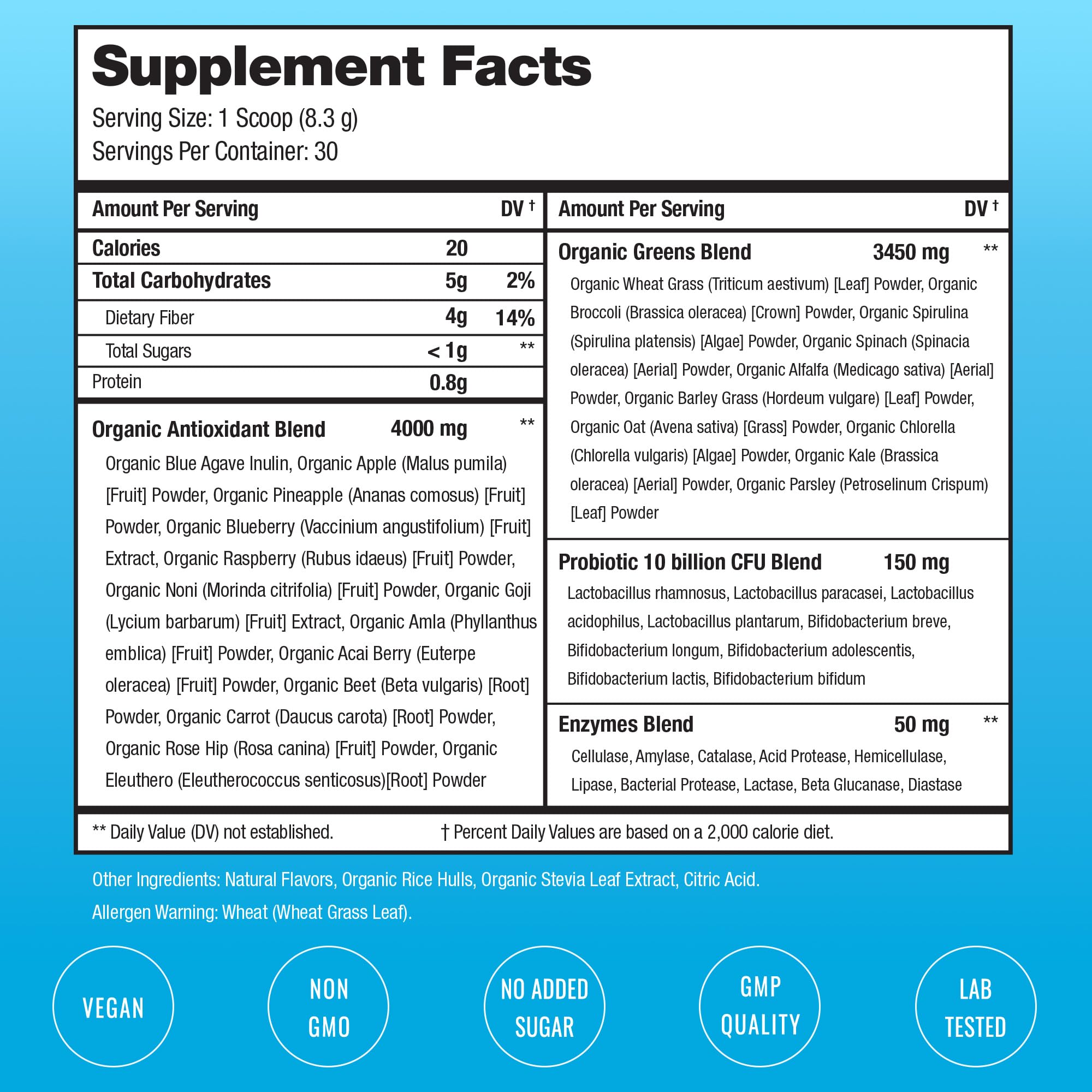 Foto 7 pulgar | Super Greens Powder Nutrachamps Premium Superfood más de 20 Alimentos - Venta Internacional