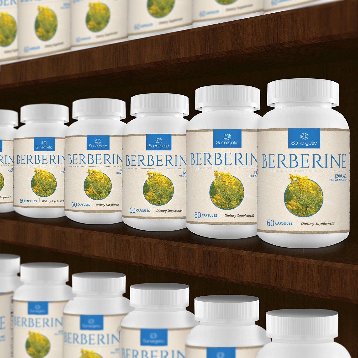 Foto 6 pulgar | Suplemento Sunergetic Premium Berberine 1200 Mg 60 Cápsulas - Venta Internacional