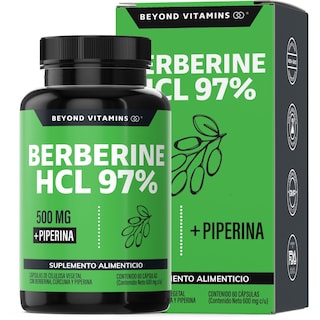 Foto 1 | Suplemento Alimenticio Berberine Hcl 97% Raíz De Cúrcuma Y Pimienta Negra Beyond Vitamins 60 Cápsulas