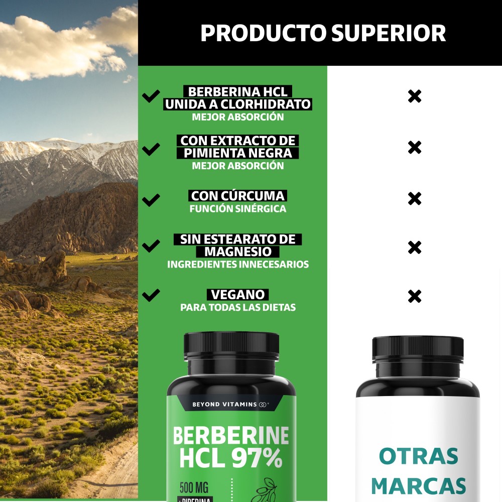 Foto 5 | Suplemento Alimenticio Berberine Hcl 97% Raíz De Cúrcuma Y Pimienta Negra Beyond Vitamins 60 Cápsulas