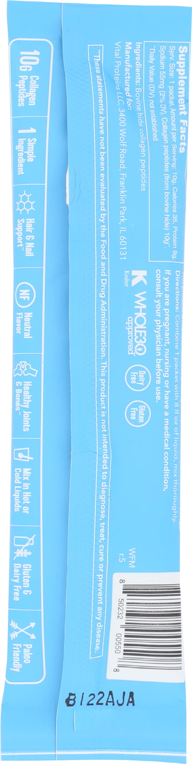 Foto 3 pulgar | Suplemento Vital Proteins paquete en Barra de 10 Ml - Venta Internacional