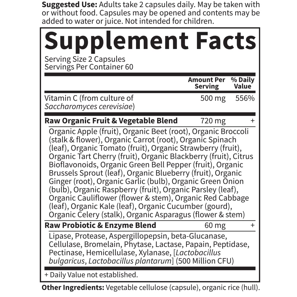 Foto 6 pulgar | Suplementos de Vitamina C De Garden Of Life Raw Vitamin Code 500 Mg - Venta Internacional