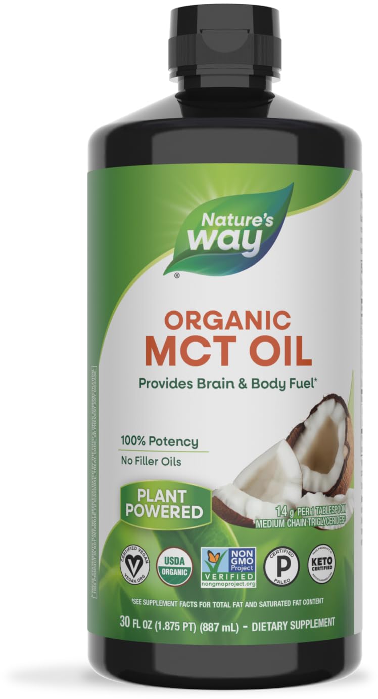 Foto 2 pulgar | Aceite MCT Nature's Way Orgánico Combustible para Cerebro y Cuerpo 900 ml - Venta Internacional