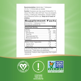 Foto 5 | Aceite MCT Nature's Way Orgánico Combustible para Cerebro y Cuerpo 900 ml - Venta Internacional